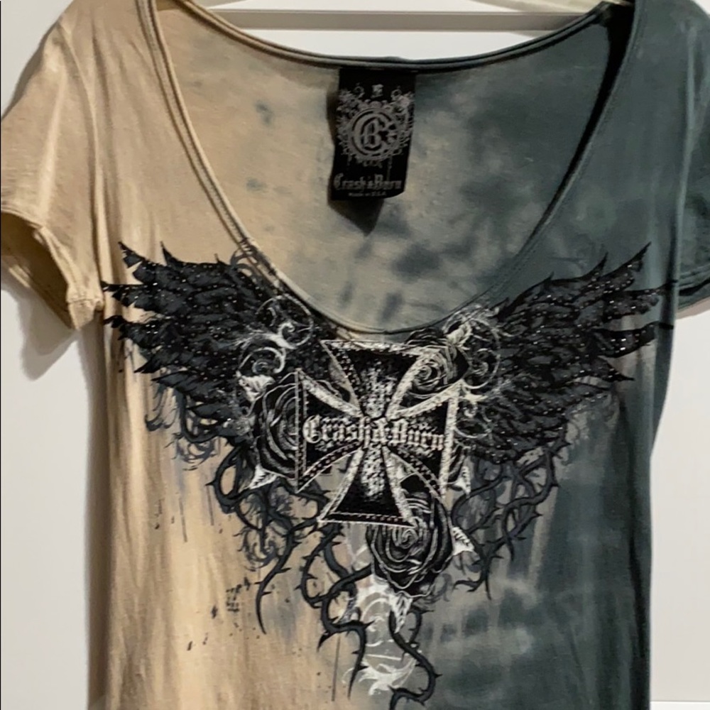 Crash and Burn tee. Size small.